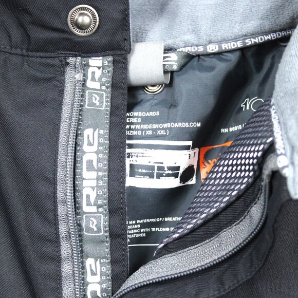 RIDE Snowboards Cell 10 Series Mens SZ XXL Waterproof Breathable Ski Pants Black - Picture 6 of 11